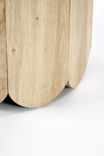 Kulatý konferenční stolek Puro 80 cm dřevěný skandinávský do obýváku přírodní