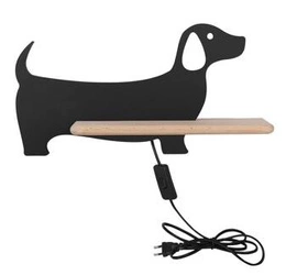 Nástěnné svítidlo DOG LED růžové dřevěné do dětského pokoje klasické 36,5 cm CANDELLUX