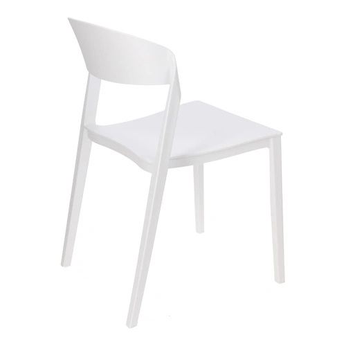 Židle Ribbon Intesi bílá moderní plastová do jídelny a kuchyně
