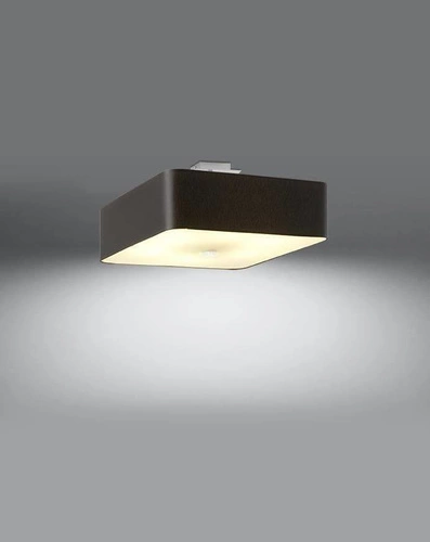 Stropní černé čtvercové svítidlo Lokko 45 cm moderní do obýváku, ložnice nebo kuchyně