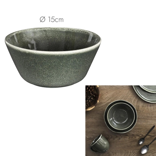 Keramická miska na polévku Black Forest 15 cm zelená moderní do kuchyně vhodná do myčky