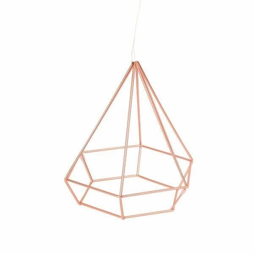 Prisma Cooper moderní kovová nástěnná geometrická dekorace Umbra do obýváku měděná 25 cm