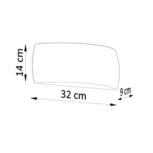 Nástěnné svítidlo Pontius Sollux moderní bílé keramické do obýváku a ložnice 32 cm