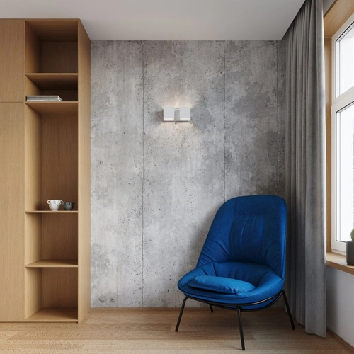 Nástěnné svítidlo QUAD 2 bílé moderní dvojité hliníkové do obýváku a ložnice Sollux