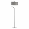 Stojací lampa do obýváku TESALLIA šedá moderní s velurovým stínidlem Lysne 156 cm