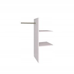 Moderní bílý šatní stojan s policemi Tissa do šatny Intesi 160x122 cm