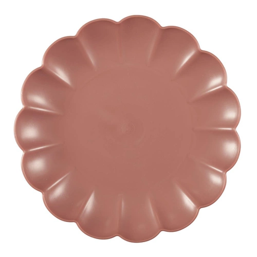 Růžový dezertní talíř Iris 20,5 cm kulatý nerozbitný do myčky Intesi