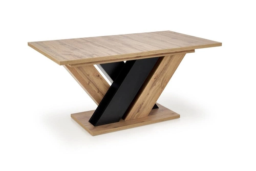 Rozkládací jídelní stůl Rand 160-200 cm moderní dub na jedné noze Intesi