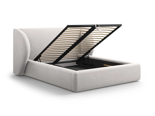 Miley II Silver Velvet postel 200x200