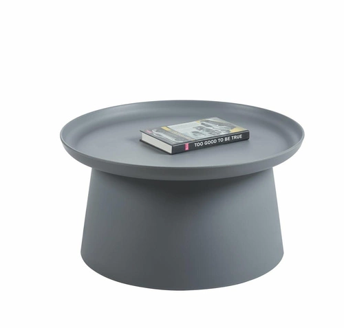 Konferenční stolek Xena kulatý 70 cm šedý moderní do obýváku Intesi skandinávský styl