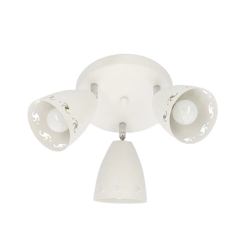 Coty moderní bílý kulatý stropní svítidlo kovové 3xE14 do obýváku a ložnice 38 cm