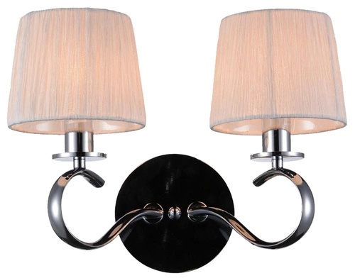Nástěnná lampa Clara 2x40W E14 chrom / bílá