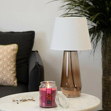 Vonná sójová svíčka Nina Atmosphera malina ve skle růžová dárková 510g