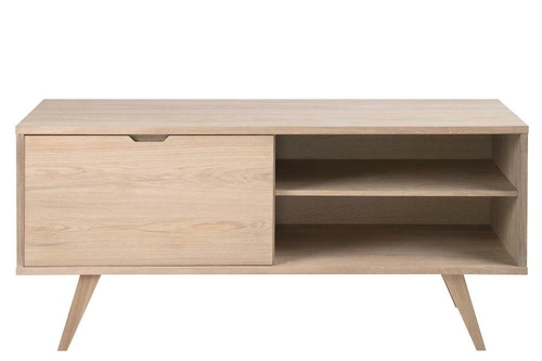 Komoda A-line bělený dub skandinávská se zásuvkami 160 cm na nožkách do obýváku Actona