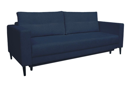 Rozkládací pohovka Lara pro 3 osoby s úložným prostorem a funkcí spaní modrá do obýváku