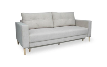 Rozkládací pohovka s úložným prostorem Lara Intesi béžová 3místná skandinávská do obýváku na spaní