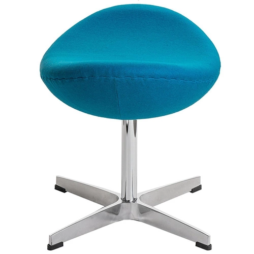 Otočný čalouněný taburet Egg světle modrý kašmír glamour do obýváku D2.DESIGN