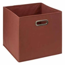 Látkový úložný box do regálu 31x31 cm s kovovým úchytem 5five simply smart terakota