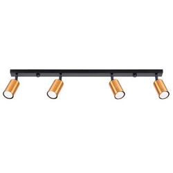 Stropní svítidlo WINX 4L černá měď moderní do obýváku a ložnice SOLLUX LIGHTING