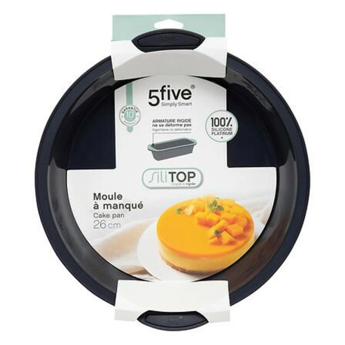 Silikonová forma na pečení dortu 26 cm kulatá šedá 5five simply smart do trouby