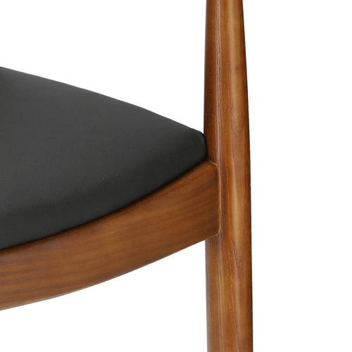 Dřevěná jídelní židle s područkami retro čalouněná eko kůží President D2.DESIGN