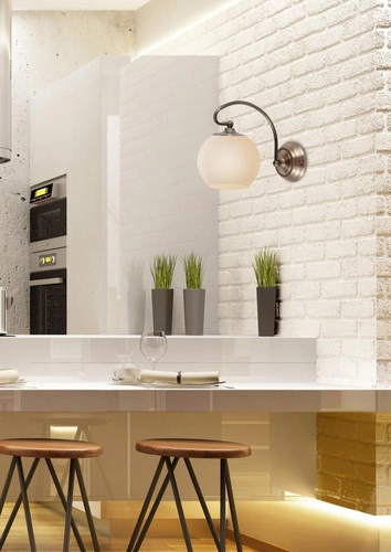 Nástěnné svítidlo Orbit glamour měděné s krémovým stínidlem do obýváku a ložnice CANDELLUX