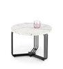 Konferenční stolek Lintica kulatý bílý mramor moderní do obýváku na kovové podstavě Intesi