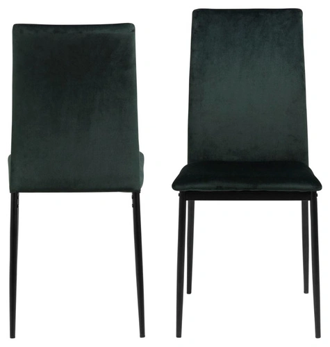 Actona Demina čalouněná sametová jídelní židle zelená