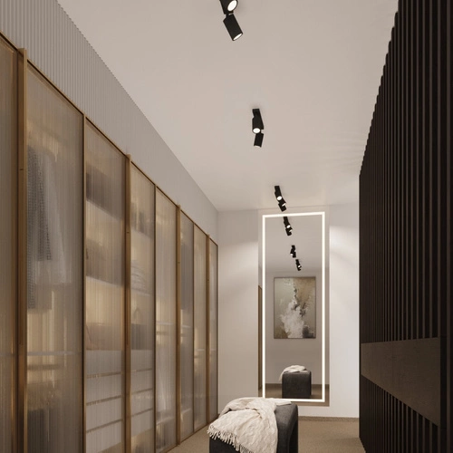 Stropní svítidlo KARBON 3L černé minimalistické nastavitelné do obýváku a ložnice SOLLUX