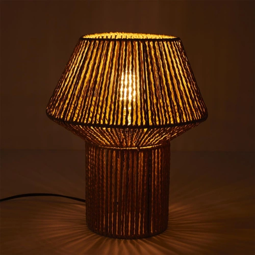 Noční lampička Shade boho Intesi pletená šňůrová přírodní skandinávská 33 cm