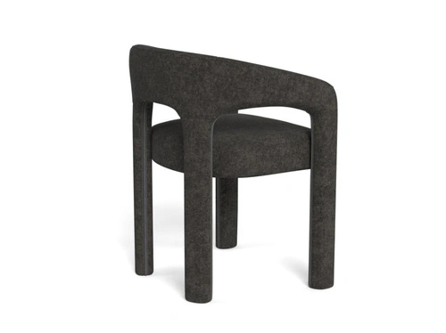 Židle Cole šedá čalouněná sametem s područkami do jídelny