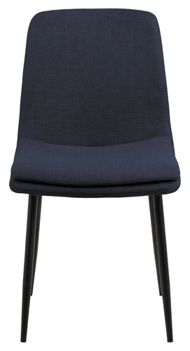 Čalouněná jídelní židle Becca modrá, moderní na černých nohách do jídelny a obýváku Actona
