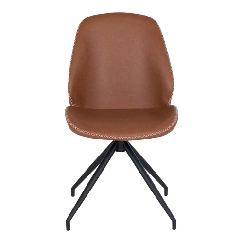 Jídelní židle Monte Carlo otočná čalouněná ekokůže hnědá moderní Intesi