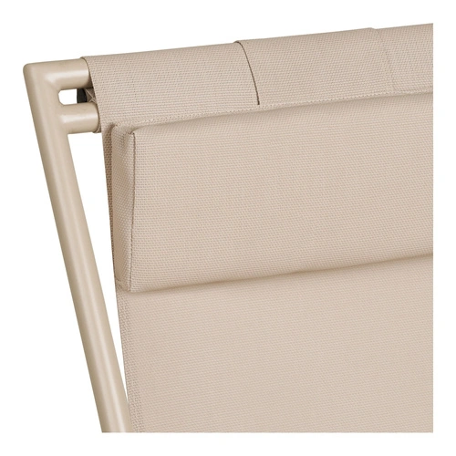 Plážové křeslo Curtis taupe skládací lehátko s nastavitelným opěradlem