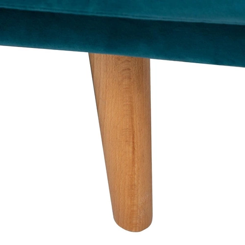 Modrá rozkládací pohovka Jack pro 3 osoby s funkcí spaní, sametová do obýváku Atmosphera