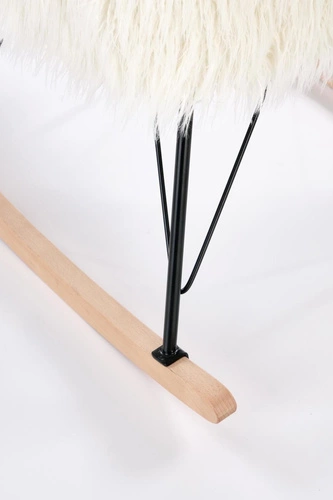 Houpací křeslo Natsu krémové do obýváku moderní boucle relaxační Intesi