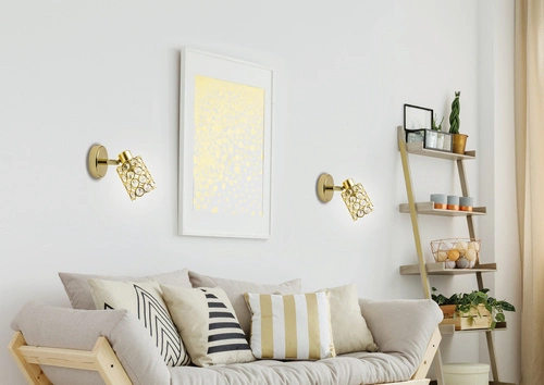 Nástěnné svítidlo glamour York s nastavitelným křišťálem v růžovém zlatě do ložnice a obývacího pokoje CANDELLUX