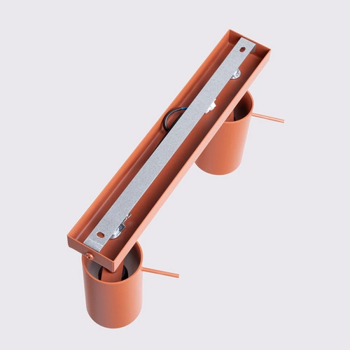 Stropní svítidlo RING 2 moderní červené ocelové do obýváku ložnice a chodby SOLLUX