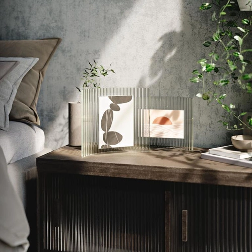 Skleněný zlatý fotorámeček 13x18 na stůl Ripley Umbra moderní