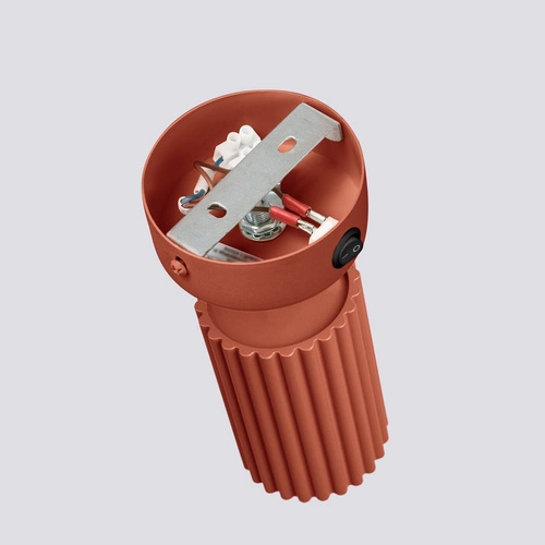 Nástěnné svítidlo Karbon okrově červené s vypínačem, hliník, otočné stínidlo, moderní do obýváku