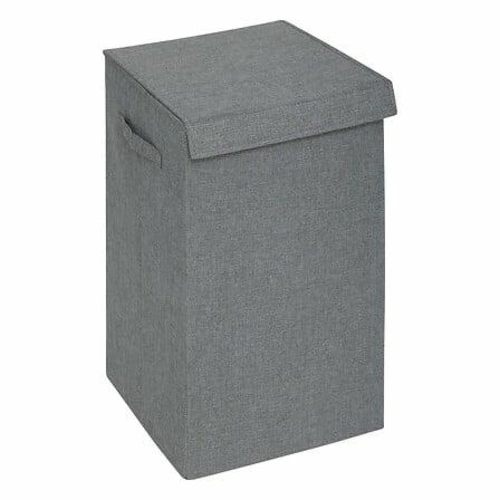 Skládací koupelný koš na prádlo 74 l šedý s 2 přihrádkami klasický 5five