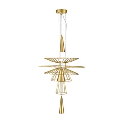 Závěsné svítidlo SUSSO S zlaté 40 cm moderní kovové do obýváku a jídelny Step into Design