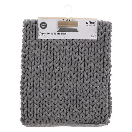 Šedá bavlněná koupelnová předložka 50x120 cm moderní měkká Colors 5five simply smart