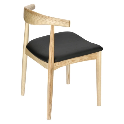 Jídelní dřevěná židle Codo inspirovaná Elbow Chair přírodní ekokůže D2.DESIGN