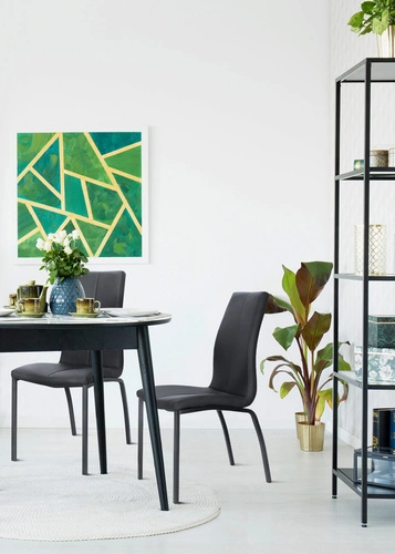 Židle Asama černá PU černé nohy