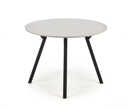 Kulatý jídelní stůl Gorbal moderní 100 cm černý světle šedý kovové nohy Intesi