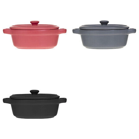 Keramická zapékací miska Atmosphera růžová oválná malá 8,5x11 cm