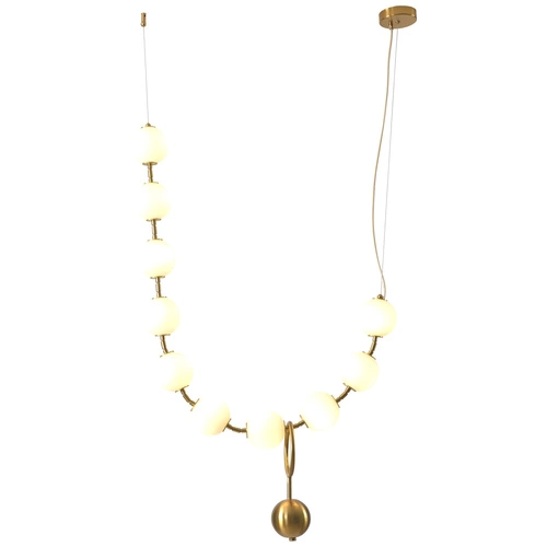 Závěsné LED svítidlo koule CORALLI L bílé moderní do obýváku a nad kuchyňský ostrůvek 150 cm