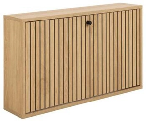 Závěsná botníková skříňka Albany Actona, přírodní dub, drážkované čelo, moderní do předsíně