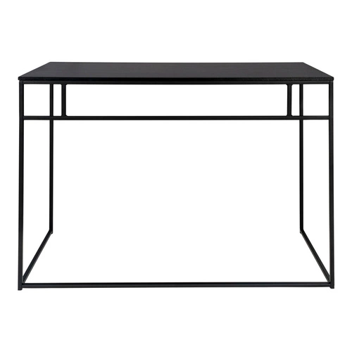 Moderní černý psací stůl Vita na práci a studium, kovový, minimalistický, snadné čištění